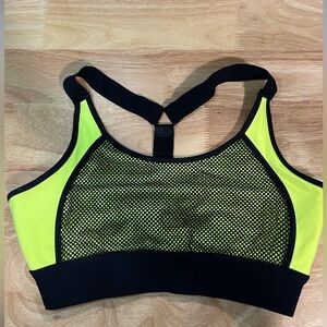 Kyodan neon yellow sports bra, size large